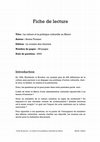 Research paper thumbnail of Fiche de lecture "La culture et la politique culturelle au Maroc" Amina Touzani