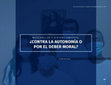 Research paper thumbnail of Mascarillas y distanciamiento: ¿contra la autonomía o por el deber moral?