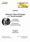 Research paper thumbnail of Seminario: Husserl, l'idea di Europa e i "buoni europei" (A. Pugliese & D. De Santis)