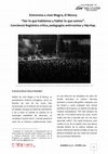 Research paper thumbnail of Entrevista a José Magro, El Meswy "Ser lo que hablamos y hablar lo que somos". Conciencia lingüística crítica, pedagogías antirracistas y Hip-Hop.