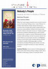 Research paper thumbnail of Nobody's People: Hierarchy as Hope in a Society of Thieves (Stanford UP 2020)