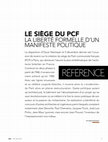 Research paper thumbnail of “Le siège du PCF. La liberté formelle d’un manifeste politique.”