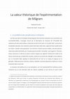 Research paper thumbnail of La valeur théorique de l'expérimentation de Milgram