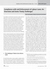 Research paper thumbnail of Compliance with and Enforcement of Labour Laws: An Overview and Some Timely Challenges