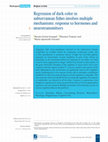 Research paper thumbnail of Regression of dark color in subterranean fishes involves multiple mechanisms: response to hormones and neurotransmitters