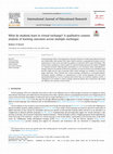 Research paper thumbnail of What do students learn in virtual exchange? A qualitative content analysis of learning outcomes across multiple exchanges