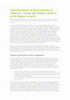 Research paper thumbnail of Ethical problems in the production of chimerashuman and monkey embryosin the Izpisua research