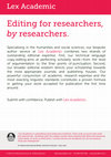 Research paper thumbnail of Lex Academic | Editing for researchers, by researchers.