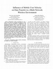 Research paper thumbnail of Influence of mobile user velocity on data transfer in a multi-network wireless environment