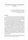 Research paper thumbnail of Comunicação governamental e memória política