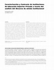 Research paper thumbnail of Caracterización y Contraste de Instituciones de Educación Superior Privada a través del análisis del discurso de misión institucional