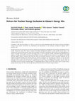 Research paper thumbnail of Drivers for Nuclear Energy Inclusion in Ghana’s Energy Mix