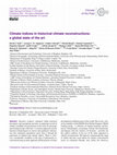 Research paper thumbnail of Climate indices in historical climate reconstructions: a global state of the art