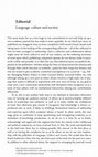 Research paper thumbnail of Language, Culture and Society: Editorial 1:3 (2021)