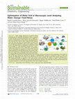 Research paper thumbnail of Optimization of Water Grid at Macroscopic Level Analyzing Water−Energy−Food Nexus