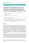 Research paper thumbnail of Evolutionary inferences about the genus Abax (Coleoptera, Carabidae: Pterostichini) based on molecular data and geographic distribution of taxa