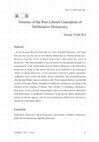 Research paper thumbnail of Varieties of the Post-Liberal Conception of Deliberative Democracy