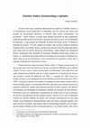 Research paper thumbnail of Günther Anders, fenomenólogo e agitador (tradução de "Sobre o olho" e "Homo animal jacens")