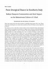 Research paper thumbnail of Para-liturgical Dance in Southern Italy:
 Balkan Diaspora Communities and their Impact on the Mainstream Culture of il Sud