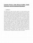 Research paper thumbnail of Links Between Fertility, Family Preferences and Environmental Degradation