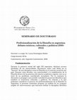 Research paper thumbnail of Seminario de Doctorado - Programa 2021 - Facultad de Filosofía y Letras - Universidad de Buenos Aires