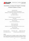 Research paper thumbnail of Sustainability Accounting and Competitive Advantage of Quoted Companies in Nigeria