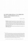 Research paper thumbnail of El populismo penal y el derecho penal todoterreno en la Argentina