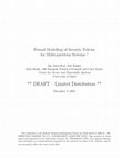 Research paper thumbnail of Formal Modelling of Security Policies for Multi-partition Systems