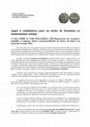 Research paper thumbnail of Call for application, "Summer School ANCIENT NUMISMATICS" / Appel à candidatures, "Atelier de formation NUMISMATIQUE ANTIQUE" (Paris, INHA, 4-6 oct. 2021)