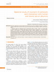 Research paper thumbnail of Spectral study of coumarin-3-carboxylic acid interaction with human and bovine serum albumins