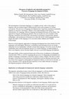 Research paper thumbnail of Discourses of authority and stakeholder perspective: Processes of language development in Benin