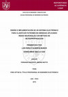 Research paper thumbnail of DISEÑO E IMPLEMENTACIÓN DE UN SISTEMA ELECTRÓNICO PARA CLASIFICAR PATRONES DE EBRIEDAD APLICANDO REDES NEURONALES CON MÉTODO DE RETROPROPAGACIÓN