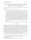 Research paper thumbnail of Who Should Ascend the Throne? The Two Views of Korean Confucians, Yi Saek and Jeong Do-jeon