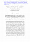 Research paper thumbnail of RELIGION IN CULTURE-CULTURE IN RELIGION: BURKHARD GLADIGOW'S CONTRIBUTION TO THE PARADIGM SHIFT IN THE STUDY OF RELIGION