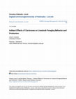 Research paper thumbnail of Indirect Effects of Carnivores on Livestock Foraging Behavior and Production