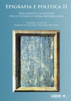 Research paper thumbnail of F. Russo, Leges e competizione politica: la testimonianza della Lex Coloniae Genetivae Iuliae Ursonensis, in S. Segenni, M. Bellomo, eds., Epigrafia e Politica II, Milano 2021, 107-128