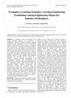 Research paper thumbnail of Vocabulary Learning Strategies: Learning Engineering Terminology among Engineering Majors for Industry 4.0 Readiness