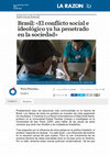 Research paper thumbnail of El conflicto social e ideologico ya ha penetrado en la sociedad