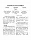 Research paper thumbnail of Automated Video Analysis for Oceanographic Research