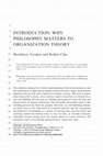 Research paper thumbnail of Introduction: why philosophy matters to organization theory