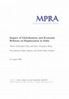 Research paper thumbnail of Impact of Globalisation and Economic Reforms on Employment in India