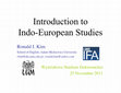 Research paper thumbnail of Introduction to Indo-European Studies (2011)