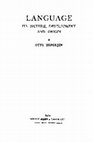 Research paper thumbnail of LANGUAGE ITS NATURE, DEVELOPMENT AND ORIGIN - OTTO JESPERSEN