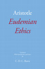 Research paper thumbnail of Aristotle Eudemian Ethics: Translated with Introduction and Notes