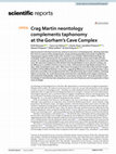 Research paper thumbnail of Crag Martin neontology complements taphonomy at the Gorham's Cave Complex