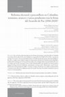 Research paper thumbnail of Reforma electoral y posconflicto en Colombia: tensiones, avances y tareas pendientes tras la firma del Acuerdo de Paz (2016-2020)