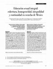 Research paper thumbnail of Educación sexual integral: cobertura, homogeneidad, integralidad y continuidad en escuelas de México