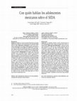 Research paper thumbnail of [Whom do Mexican adolescents talk to about AIDS?]