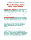 Research paper thumbnail of Would You Hire a Coach From Social Media