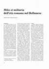 Research paper thumbnail of Miles et militaria dell'età romana nel Bellunese, in "Dolomiti", Rivista dell'Istituto Bellunese di Ricerche Sociali e Culturali", XLIII, n. 4, Agosto 2020, pp. 34-45.